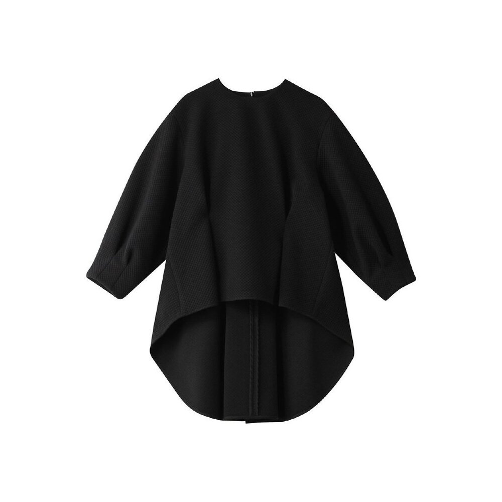 Le Phil Japanese design Square Quilted Jacquard Jersey Blouse black OS